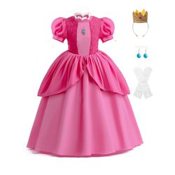 Princess Peach Kids Costume
