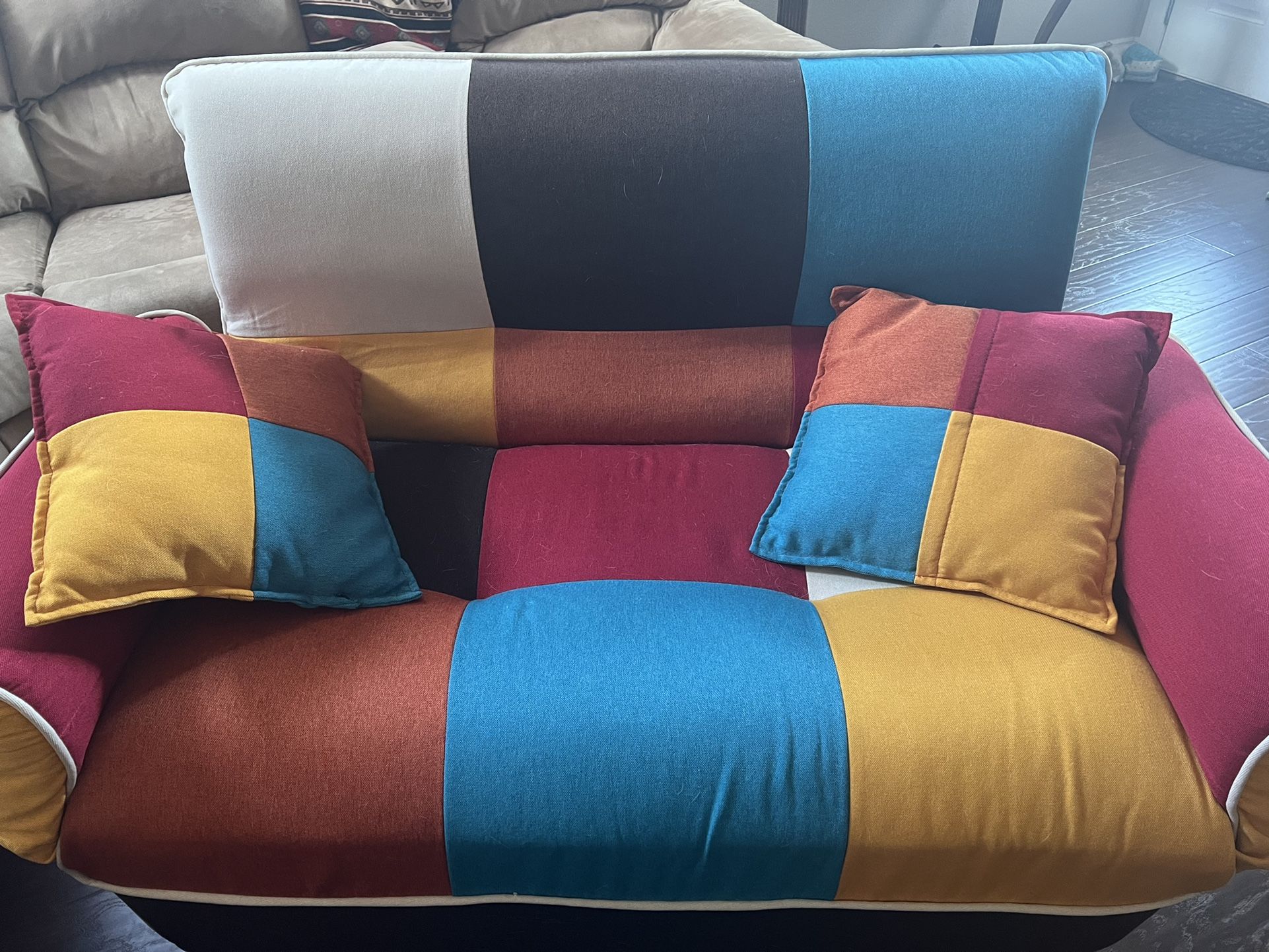 Multi-color Convertible Couch