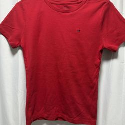 Authentic Tommy Hilfiger Essential Red Short Sleeve Tee