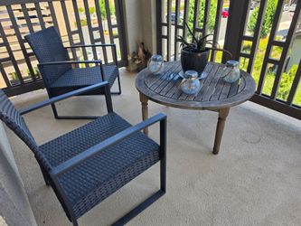 2 Black Outdoor/Patio Chairs