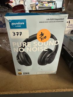 [377]. Soundcore Anker Life Q20 Hybrid Active Noise Cancelling Headphones, Wireless Over Ear Bluetooth Headphones, 60H Playtime, Hi-Res Audio, Deep Ba