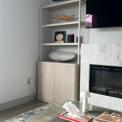 3 Shelf Cabinet Fluted Doors