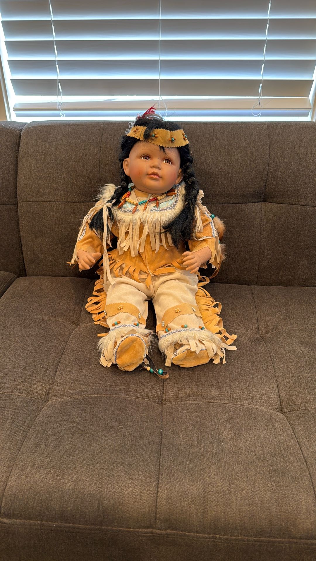 Native American porcelain doll
