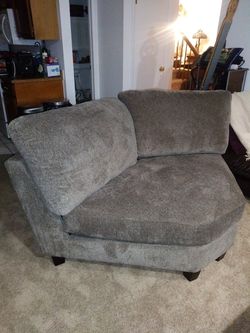 Large grey corner chair