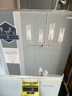 Scott Living 4-Light Brushed Nickel Chandelier