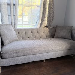 Grey Tufted Couch