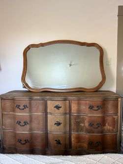 Vintage Dresser With Mirror