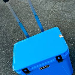 NEW Yeti Roadie 60 Big Wave Blue- sold out color, $395 cash or trades considered, READ AD Details.