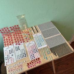 Colorful Adhesive Gem Stones Stickers 