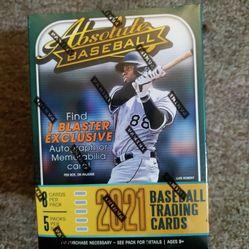 2021 Absolute Baseball Blaster Box Factory Sealed 1 Auto Or Memorabilia Per Box