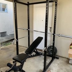 Squat Rack And Adjustable Bench For $320 Firm 