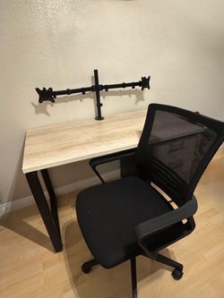 Office desk and chair