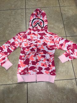 Pink bape hoodie