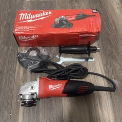Milwaukee 7 Amp Corded 4-1/2 in. Small Angle Grinder with Sliding Lock-On Switch
