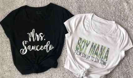 Personalized glitter camo shirts