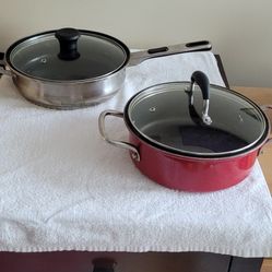 2 Vintage Well-Made Skillets With Lids