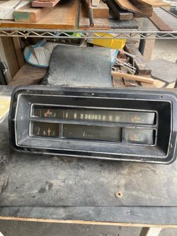 Speedometer gauge panel off a 1972 Ford Econoline van.