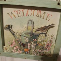 Hanging Welcome sign