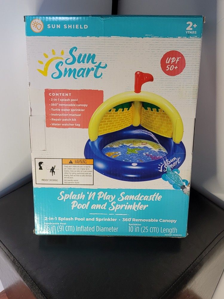 Sun Smart Sandcastle Pool & Sprinkler