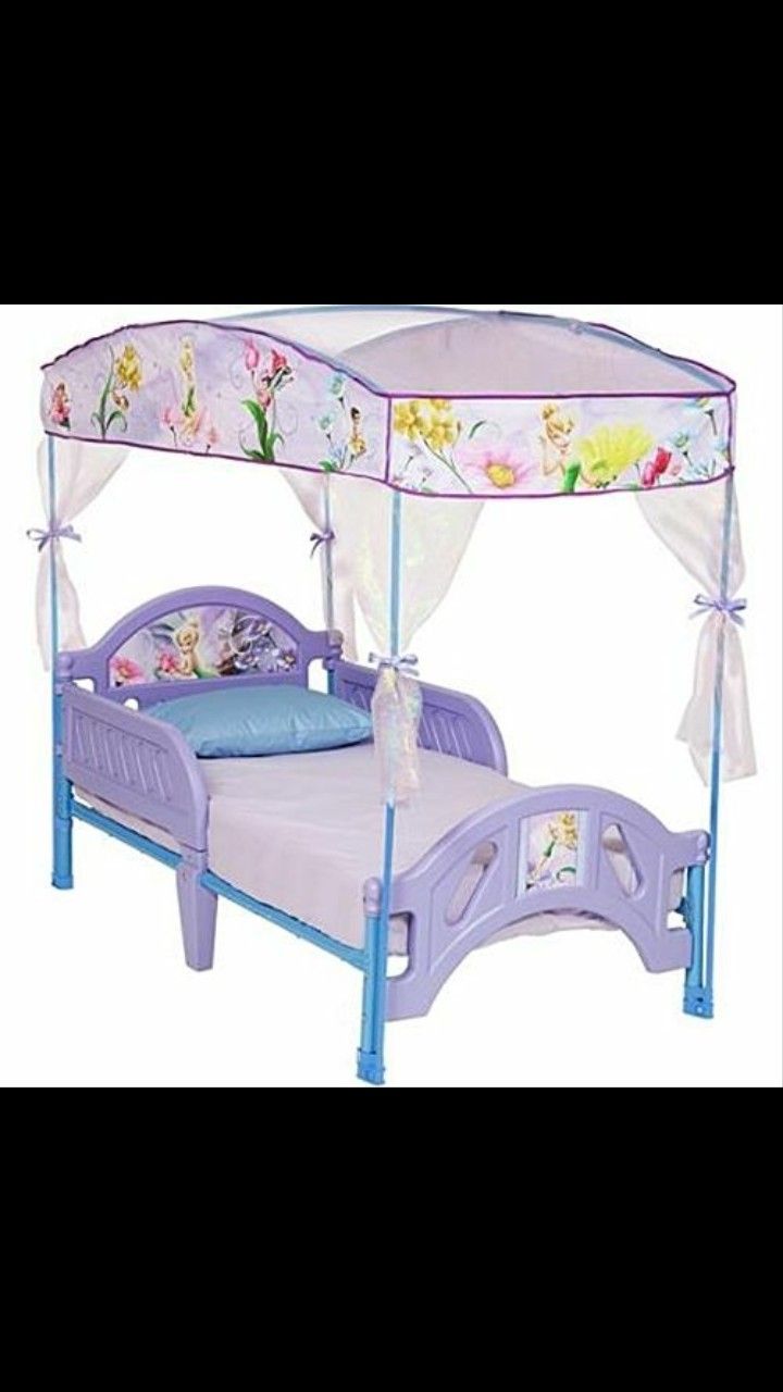 Tinkerbell Toddler Bed w/Canopy w/Mattress