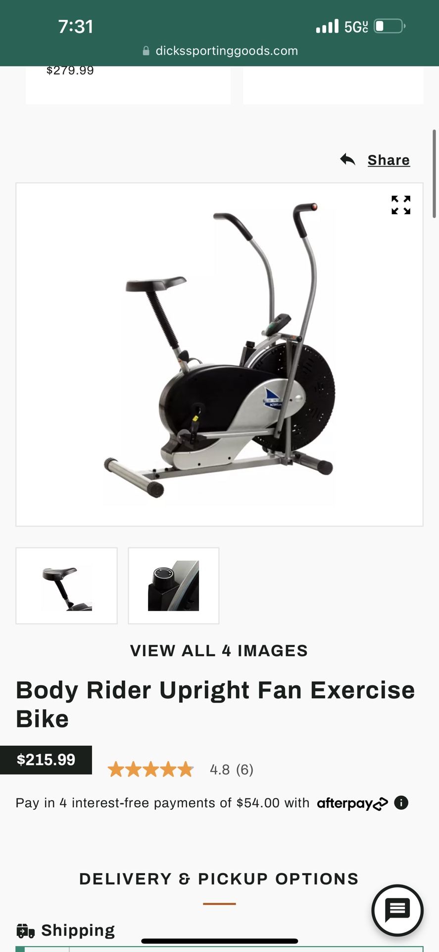 New In Box, Body Rider Upright Fan Exercise Bike