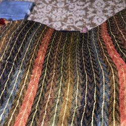 Collection 18 Brand Multi Colored Scarf With Metallic Thread