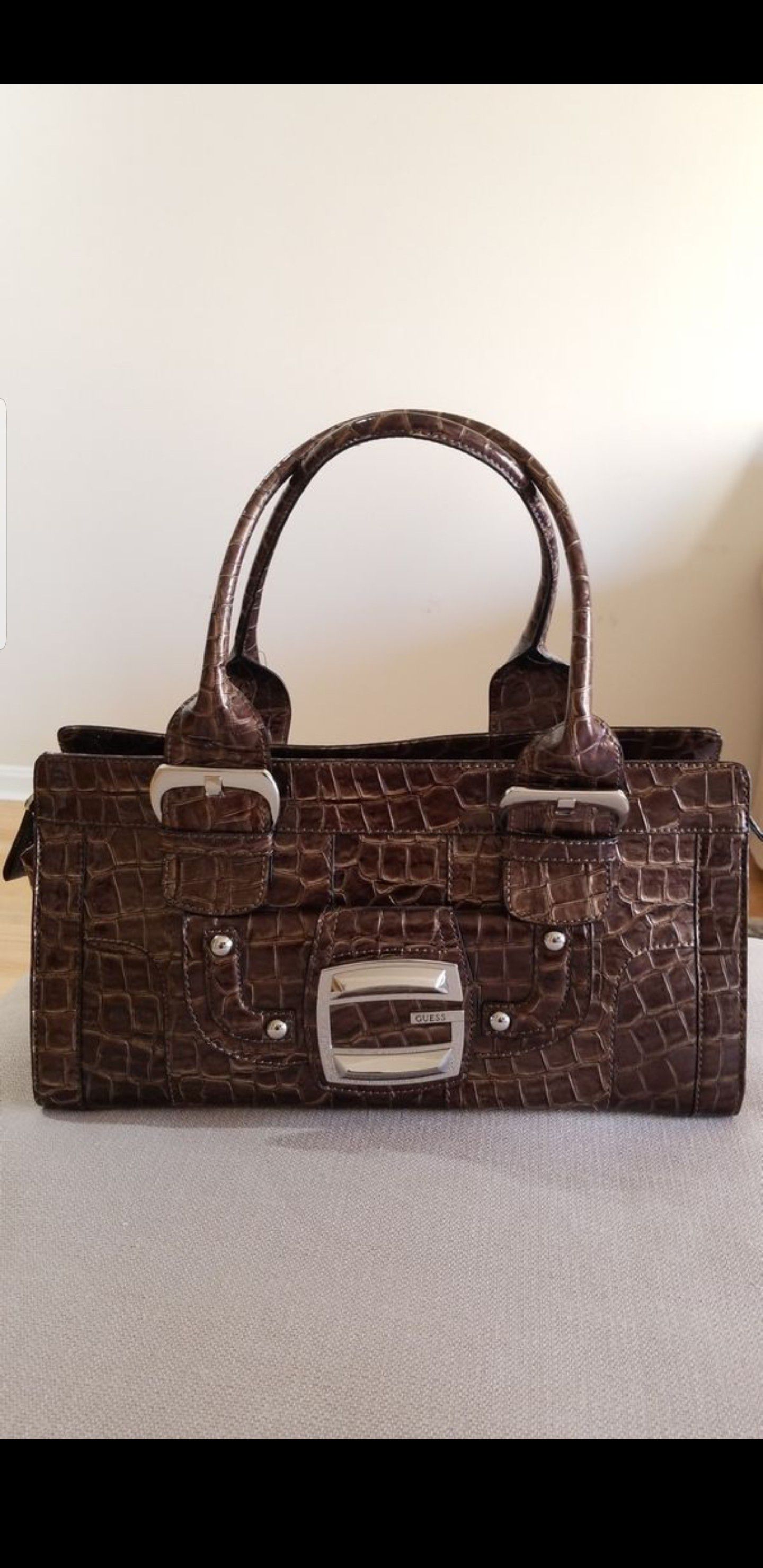 Guess leather brown handbag