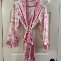 PINK MONEY SATIN ROBE SIZE SMALL