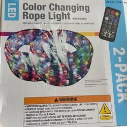 Color changing rope lights