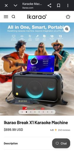 Ikarao Break X1 All-In-One Portable Karaoke Machine