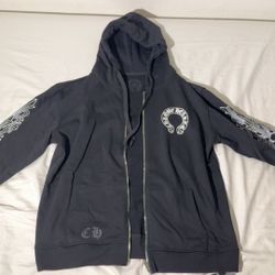Chrome Hearts Black And White Zip Up