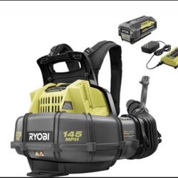 RYOBI 145 MPH 625 CFM 40-Volt Lithium-Ion Cordless Backpack Blower 5 Ah Battery and Charger Included