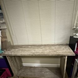 Rustic Gray Wood Farmhouse Table 