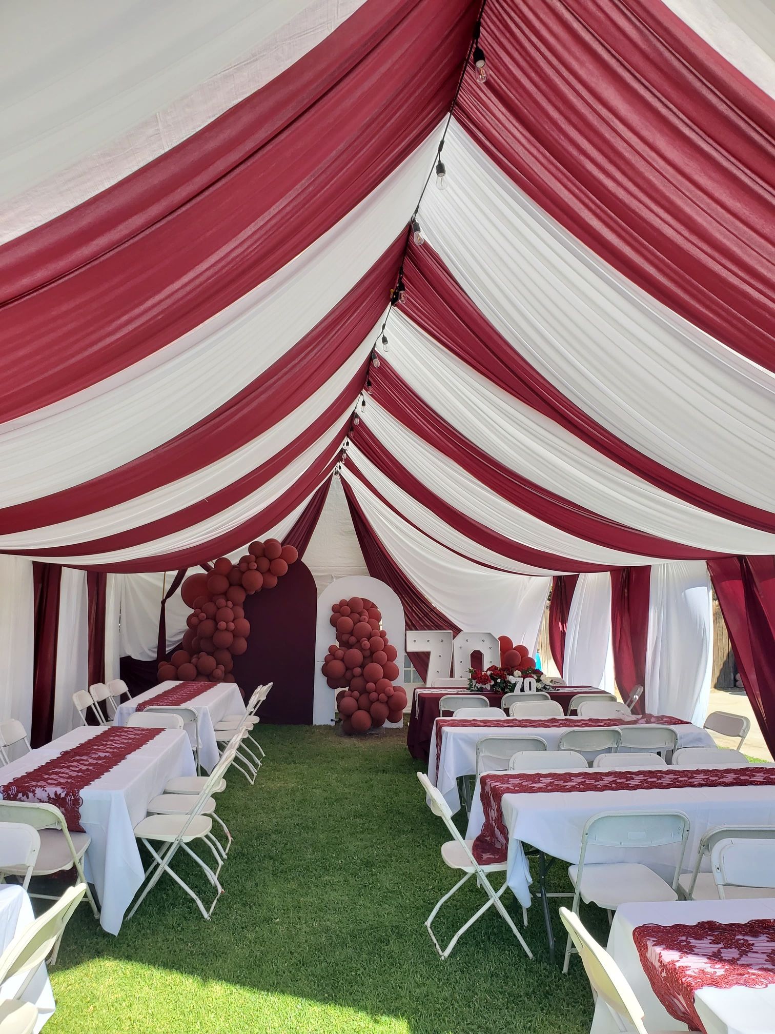 Rent This Beautiful 20x40 Canopy/Carpa With Draping for $600