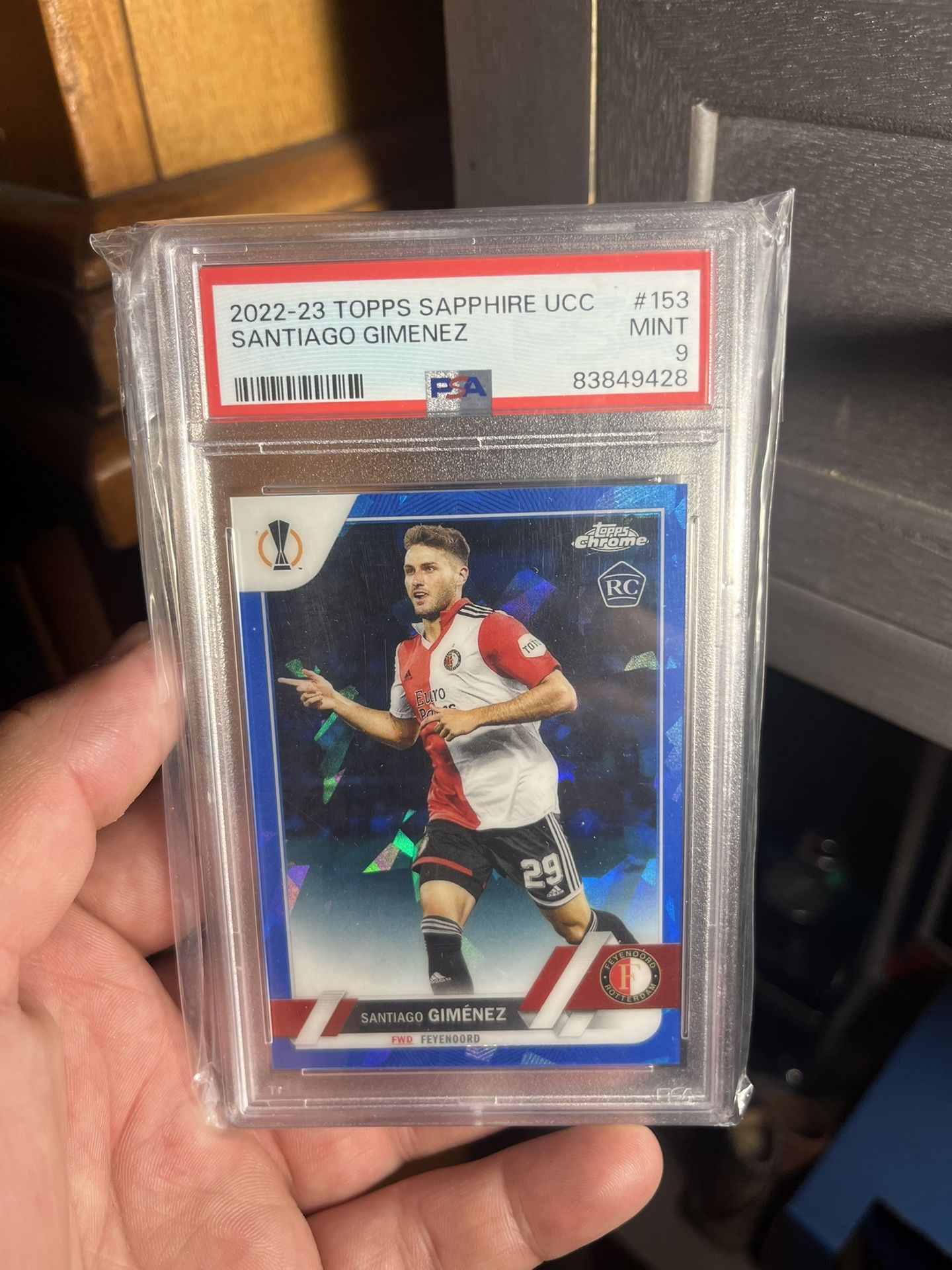 2022-23 Topps Sapphire UCC Santiago Gimenez PSA 9