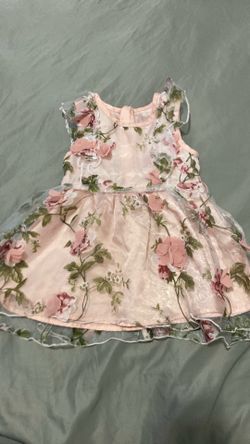 Pink floral dress