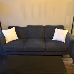 MOVING SALE! Blue Couch and Side Chair