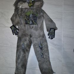 $5 Boys Zombie Skeleton Halloween Costume Size Small 4-6 