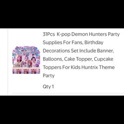 K POP DEMON HUNTERS birthday Decorations
