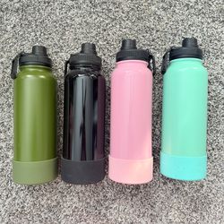 Insulated water bottle flask with hidden storage compartment