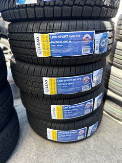 235/70R15 Lion sport #4 new tires installation and balance 50,000 miles warranty
