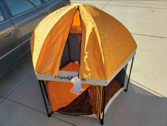 New Pamo Babe Portable Playpen W/ Canopy and Mattress Outdoor and Indoor 54" Baby Playard for Babies and Toddlers Foldable Play Yard W/ Zipper Gate