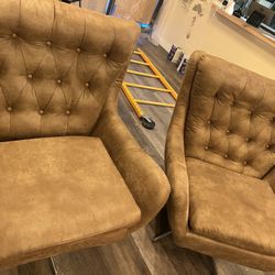Fake leather chairs 
