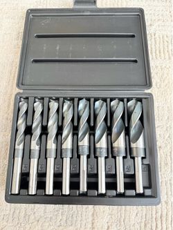 Precision Twist Drill C8R57 Reduced Shank 8pc Drill Set  #90558 9/16" to 1"