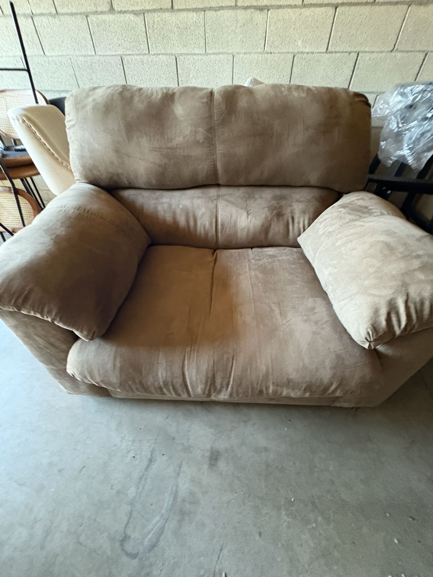 Single Comfortable Brown Couch