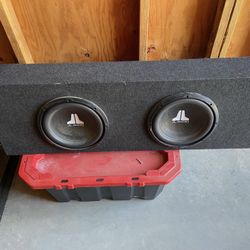 2 - 12” JL Audio Subwoofers & Box