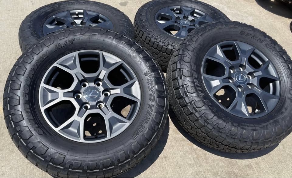 LEXUS GX550 OVERTRAIL 18" WHEELS W/ TOYO OPEN COUNTRY ATIII TIRES - FITS TOYOTA TACOMA 4RUNNER