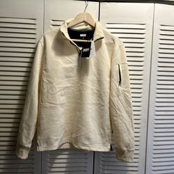 DKNY Sweatshirt Pullover NEW Eggshell White Medium