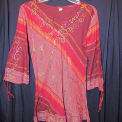 Embroidered Tunic Style Top