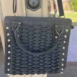 Black Studded Handbag New Izzy & Ali